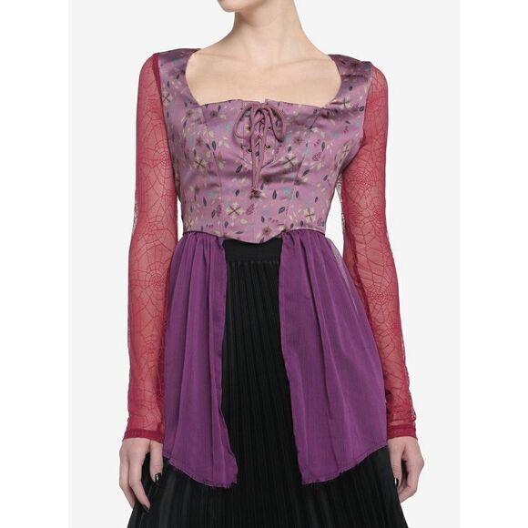 Disney Hocus Pocus Sarah Peplum Long-Sleeve Top (Med) - Picture 1 of 9
